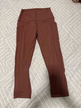 Yogalicious Dusty Pink High-Waist Leggings with Side Pockets